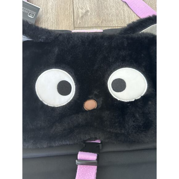 Sanrio Chococat Black Fuzzy Messenger Bag NWT - Picture 6 of 13